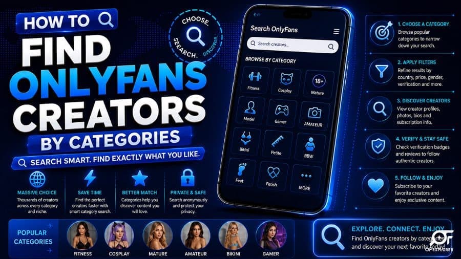 how to find onlyfans creators by categories search filters