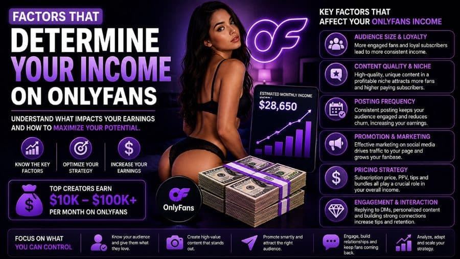 factors that determine onlyfans income and earnings