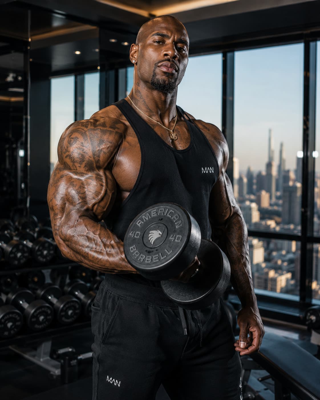 Jason Luv demonstrating incredible muscle mass as a top male fitness OnlyFans creator.