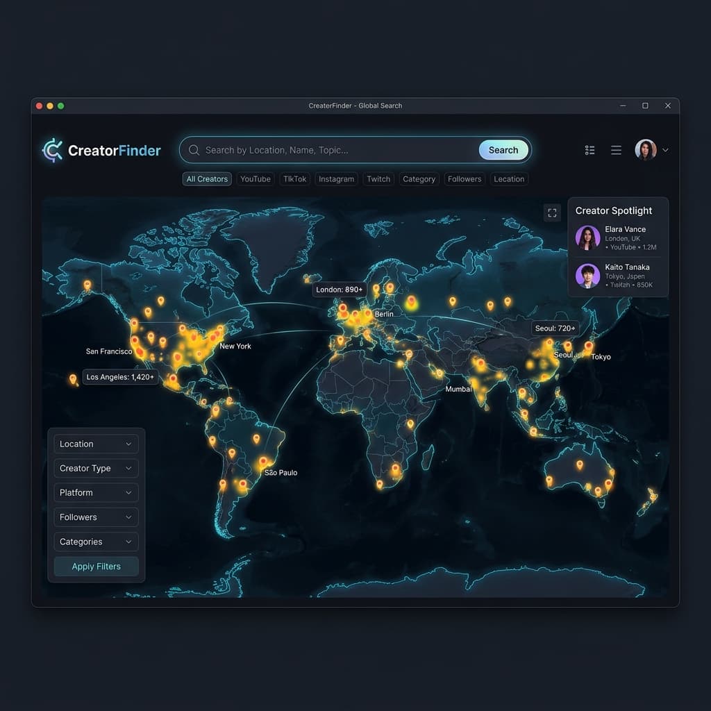 OnlyFinder location search map interface to find creators near you